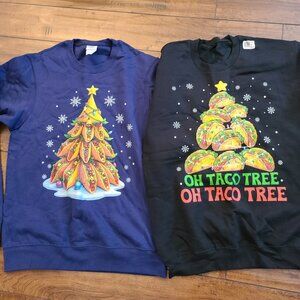 Taco Christmas Sweaters *** BRAND NEW *** (1 Blue and 1 Black)